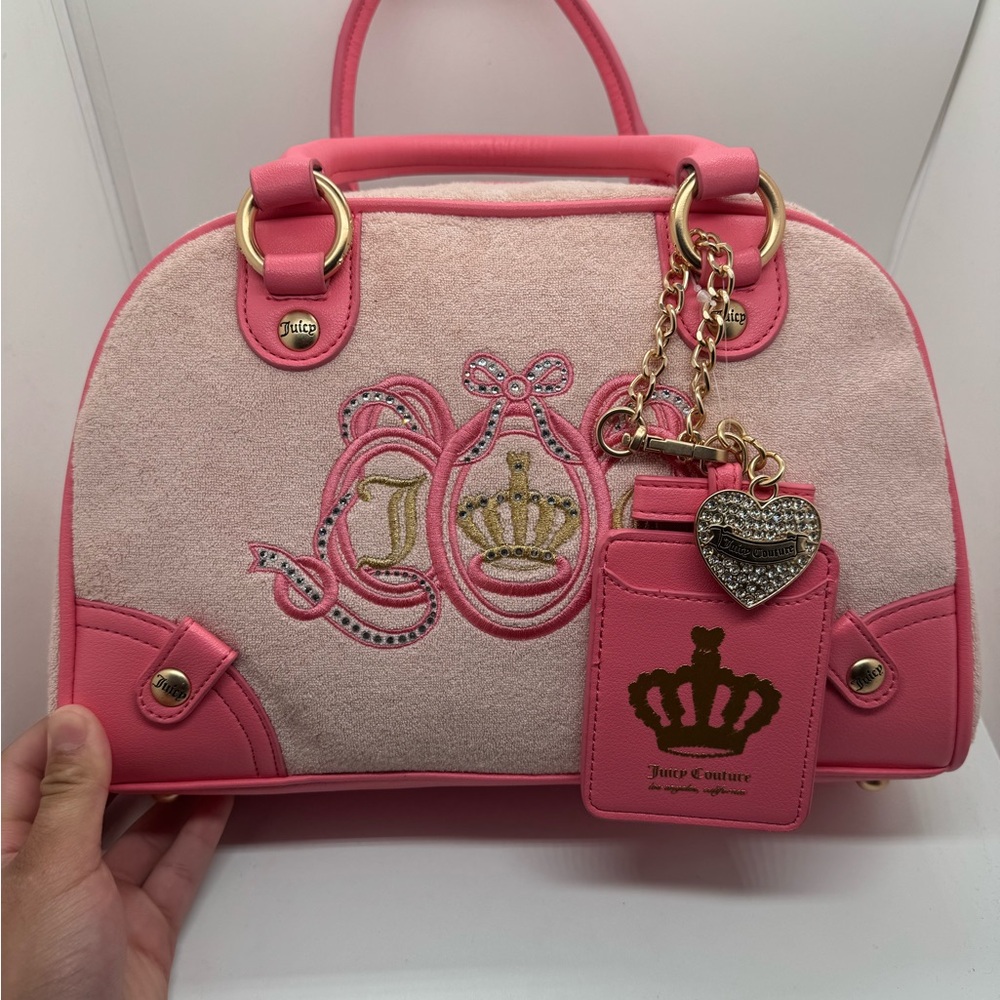 Juicy Couture Lovers Club Daydreamer Shoulder Bag Tote Handbag Charms Bow NWT - Picture 6 of 6